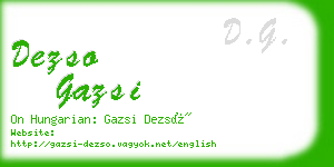 dezso gazsi business card